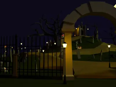 The Ultimate Graveyard Game Pack Low-poly 3D model