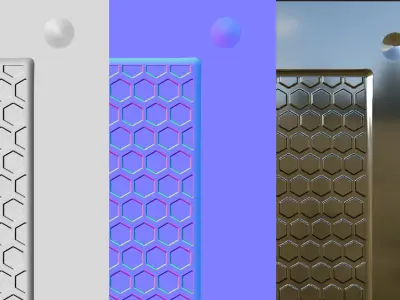 low poly metal grid -modular  Texture