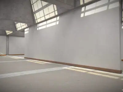 VR Art Gallery Low-poly 3D model