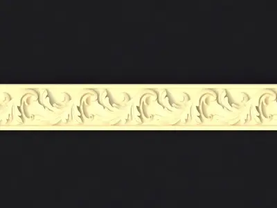 carved baguette 3D model 3