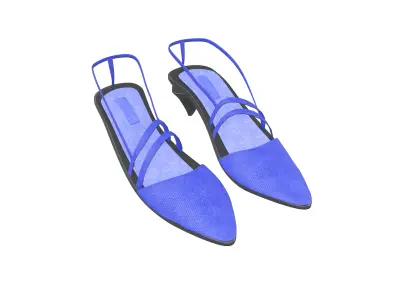 Medium Heel Shoes v2 007 Low-poly 3D model