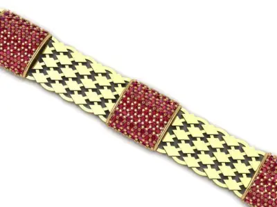 FANCY DIAMOND BRACELET JEWELRY 3D print model