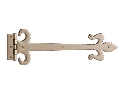 Wrought Iron Flush Mount Door Hinge 3D model