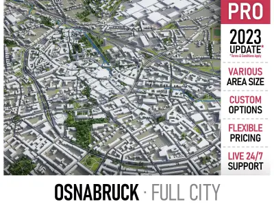 Osnabruck  Low-poly 3D model