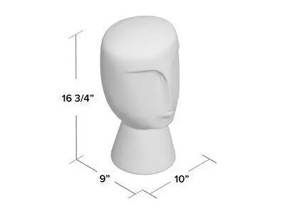 Matte White Modernist Bust 3D model