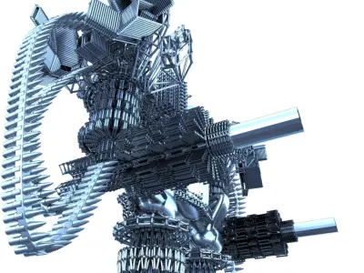 Robot Cyborg SciFI Game Character 3D model