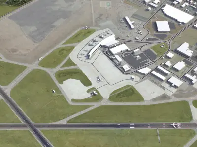 Winnipeg Airport Low-poly 3D model