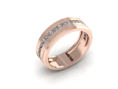 Jewelry Diamond Ring 3D print model 33