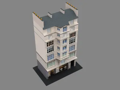 Typical Parisian Apartment 3d Building 03 3D model