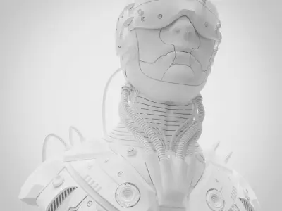 Sci Fi - Character 01 - Bust 3D model