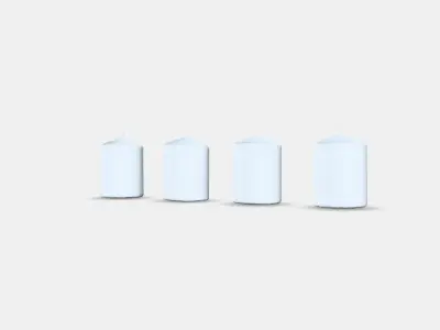 HEMSJO Unscented pillar candle Low-poly 3D model