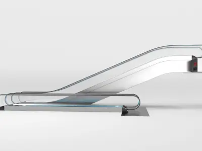 Escalator and Moving Walkway Adjustable and Rigged 3D Model Pack