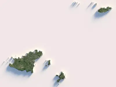 Guernsey Terrain Country 3D model