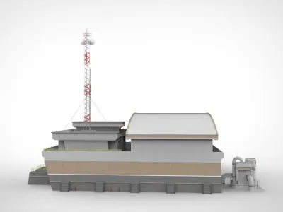 sci-fi architecture 2 3D model