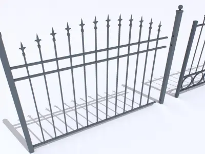 Metal Fences Pack 3 Low-poly 3D model