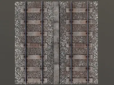 Railroad Tracks 3D model