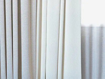 Curtains 73 Curtains with Tulle ROHI Opera 3D model