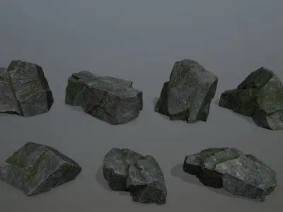 Rock Set 1 Low-poly 3D model