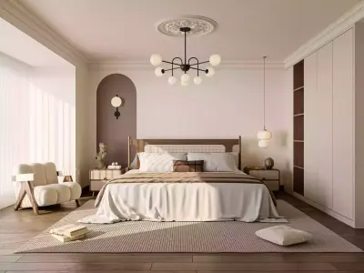 Modern Cozy Bedroom 3D model