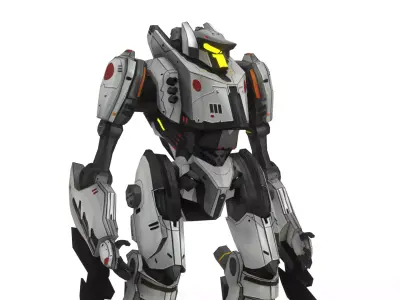 Tacit Ronin Jaeger 3D Model  Pacific Rim Mark 1 Japanese Jaeger Low-poly 3D model