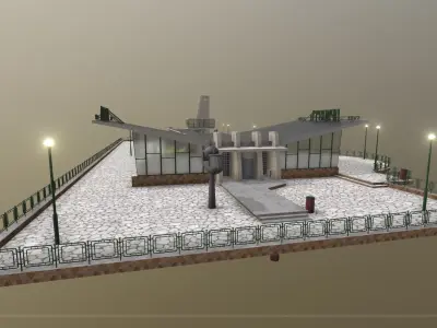 Cafe Pripyat restaurant before 1986 3D model