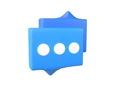 Chat Icon v2 002 Low-poly 3D model