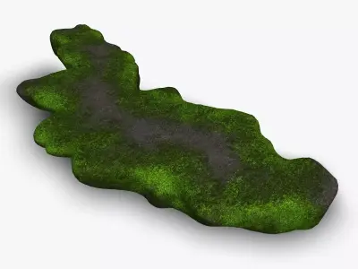 Rock Walkway 4 - Moss 2 Low-poly 3D model