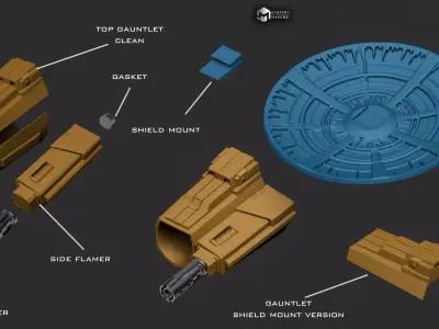 Paz Vizsla left gauntlet 3D print model