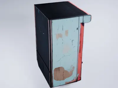 Stylized Low Poly Vending Machine - Cigarettes and Products 3D model