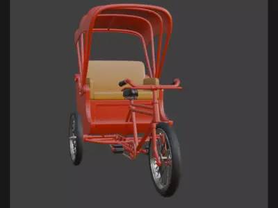 Bicycle Rickshaw 3D Model 3D model