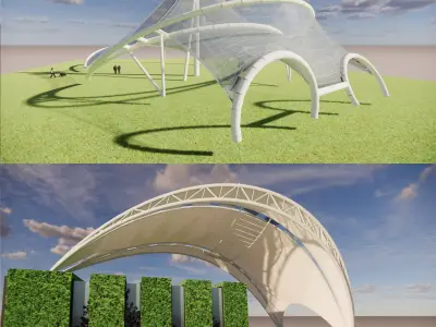 Tensile Structures Collection -A18 3D model