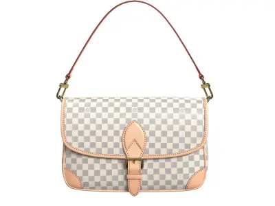 Louis Vuitton LV Diane Bag Damier Azur Canvas Low-poly 3D model