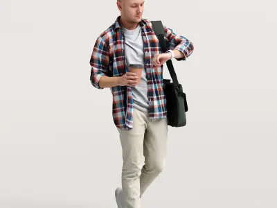 Humano Walking man 034-1855 3D model