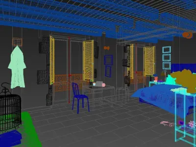 IN 2 Countryside Bedroom 3D model