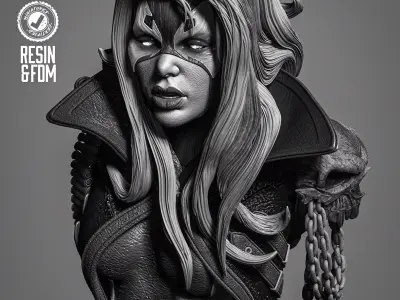 B3DSERK She Spawn Portrait Bust  3D print model