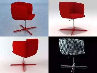 Sydney four chairs 3D model