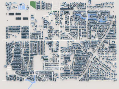 Gilbert City Arizona USA 3D model