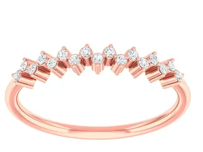 light ring engagement gold diamand ready to print 3D print model