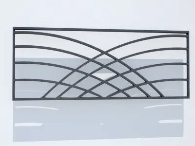 CastIron Fence Pack Low-poly 3D model