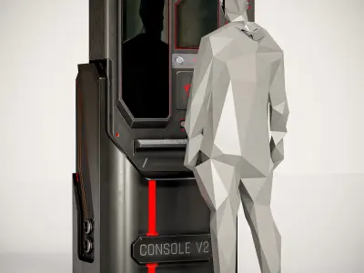 Sci-fi Console V2 PBR Low-poly 3D model