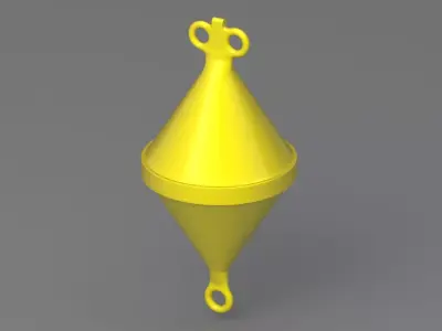 Sea Buoy 01 yellow 3D model