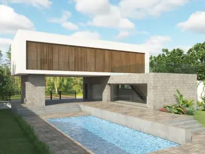 Modern House L 3D model