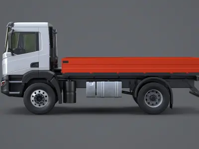  Realistic Flatbed Truck 