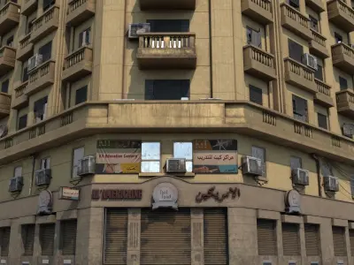 Building with balconies and windows 3D model