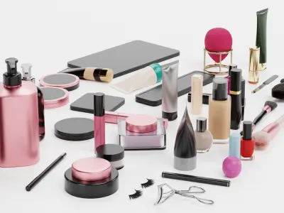 Cosmetics Containers 3D model