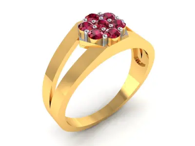 Diamond Ring For Women 3d Print Model 3D print model 58