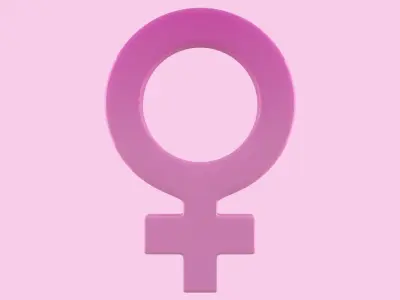 Female Gender Symbol 3D model