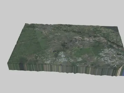 Rotterdam City Low-poly 3D model