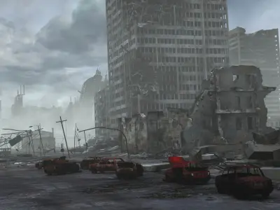  Ruined City Destroyed Cityscape 