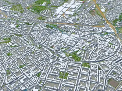 Osnabruck City Germany Low-poly 3D model